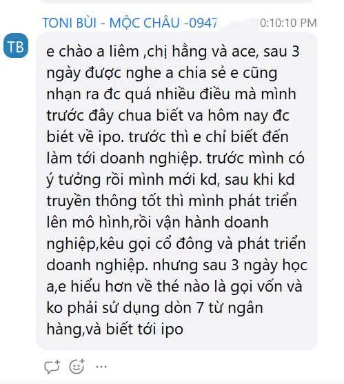 Cảm nhận học viên