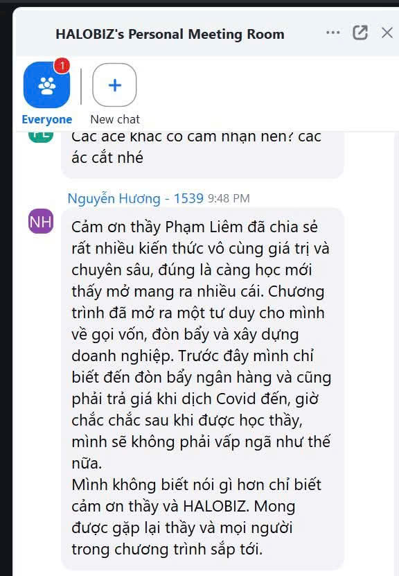 Cảm nhận học viên