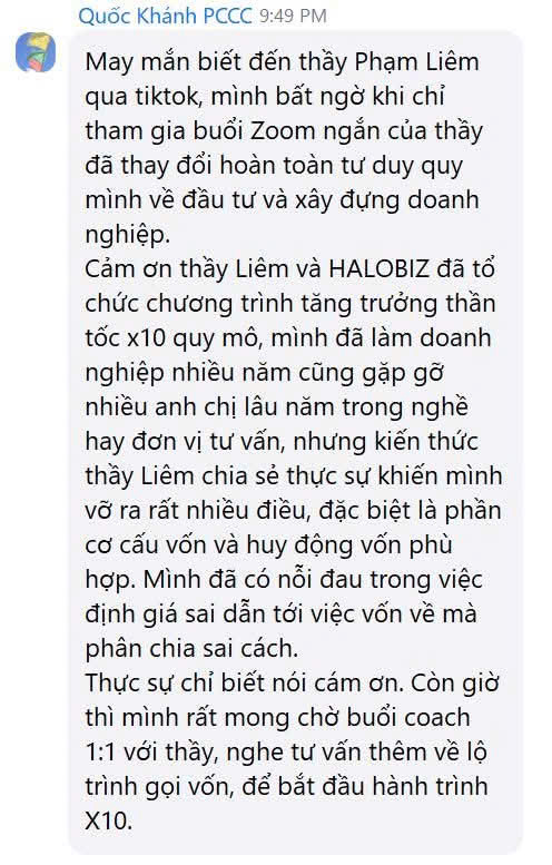 Cảm nhận học viên